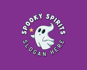 Cartoon Spirit Ghost logo design