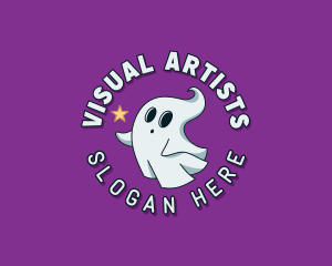 Costume - Cartoon Spirit Ghost logo design