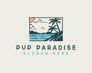 Sunset Beach Vacation logo design