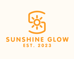 Sunlight - Orange Sunlight Letter S logo design