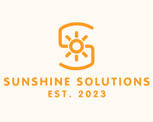 Sunlight - Orange Sunlight Letter S logo design