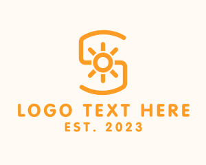 Vitality - Orange Sunlight Letter S logo design