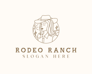 Cowgirl - Rodeo Ranch Cowgirl logo design