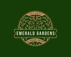 Elegant Floral Gardening logo design