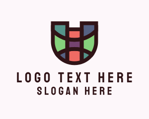 Multicolor - Letter U Stained Glass logo design