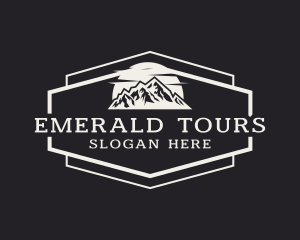 Hexagon Mountain Tour logo design