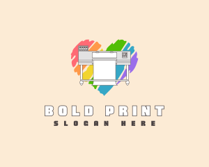 Heart Printing Press logo design