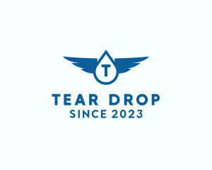 Tear - Water Drop Wings logo design