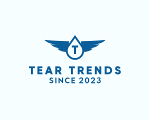 Tear - Water Drop Wings logo design