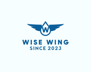 Water Drop Wings logo design