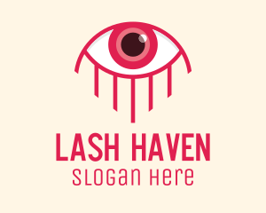 Pink Eye Lash Esthetician logo design