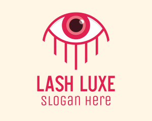 Lash - Pink Eye Lash Esthetician logo design
