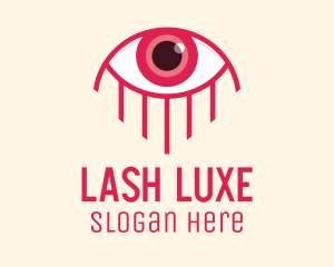 Pink Eye Lash Esthetician logo design