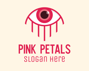 Pink Eye Lash Esthetician logo design