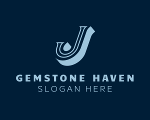 Gems - Classic Italic Letter J logo design