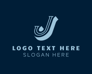 Sewing - Classic Italic Letter J logo design