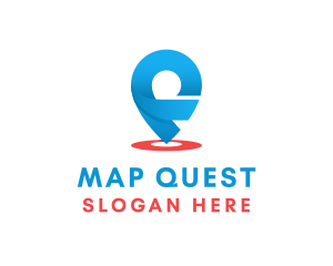 Maps - Blue GPS Location Pin logo design