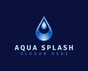 Aqua Water Droplet logo design