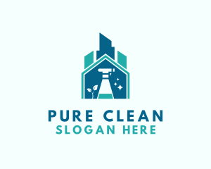 Home Building Cleaning logo design