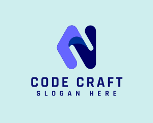 Coding - Multimedia Tech Letter N logo design