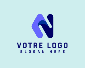 Multimedia Tech Letter N  logo design