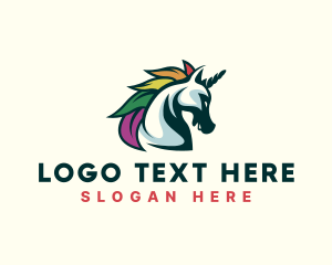 Lesbian - Gay Pride Unicorn logo design