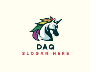 Gay Pride Unicorn Logo