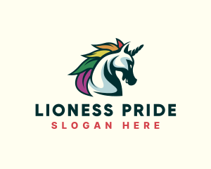 Gay Pride Unicorn logo design