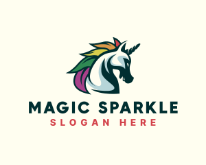 Gay Pride Unicorn logo design