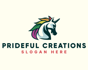 Pride - Gay Pride Unicorn logo design