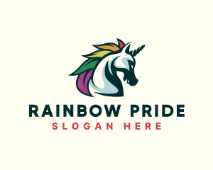 Gay - Gay Pride Unicorn logo design