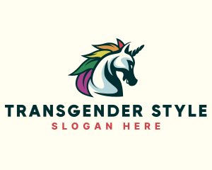 Transgender - Gay Pride Unicorn logo design