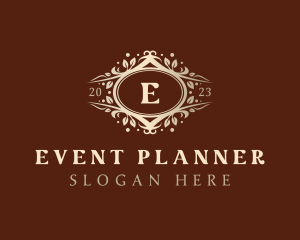 Floral Wedding Planner Stylish logo design