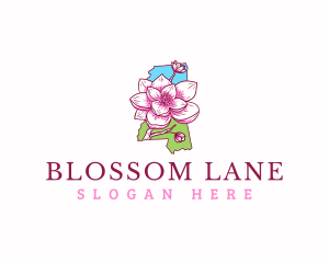 Mississippi Magnolia Bloom logo design