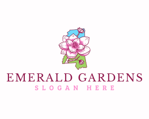 Mississippi Magnolia Bloom logo design