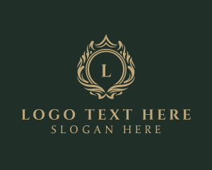 Royal - Luxury Crown Wreath logo design