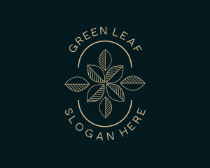 Leaf - Geometric Leaf Flower logo design