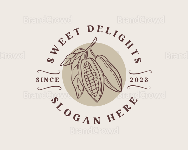 Cocoa Chocolate Produce Logo