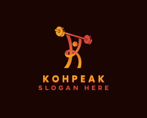 Gym Weightlifting Letter K logo design