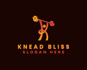 Gym Weightlifting Letter K logo design