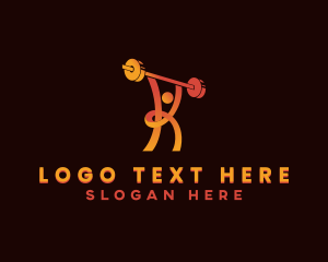 Athletic - Gym Weightlifting Letter K logo design