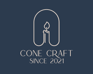 Fire Candle Decor logo design