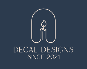 Fire Candle Decor logo design