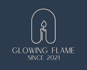 Candle - Fire Candle Decor logo design