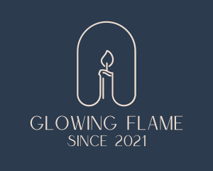 Fire Candle Decor logo design