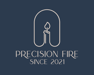 Fire Candle Decor logo design