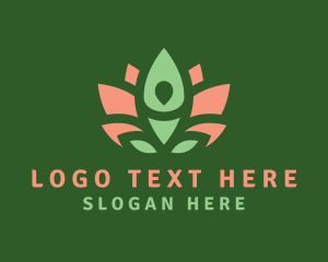 Flower - Nature Flower Yoga logo design