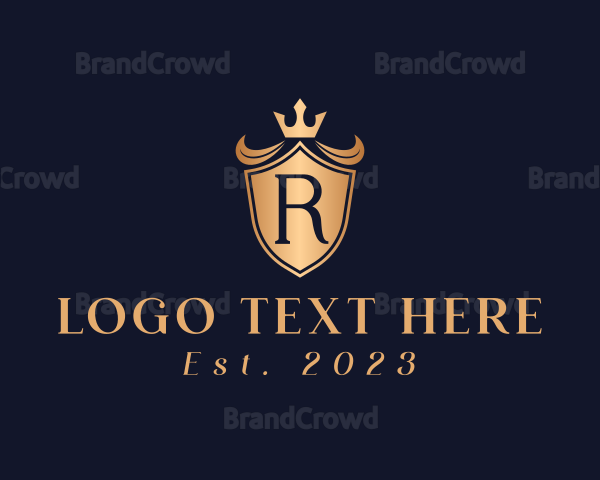Elegant Crown Shield Logo