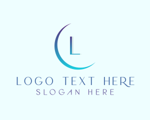 Cleaning - Crescent Circle Letter logo design