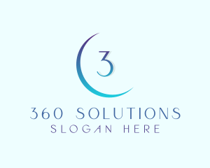 360 - Crescent Circle Letter logo design